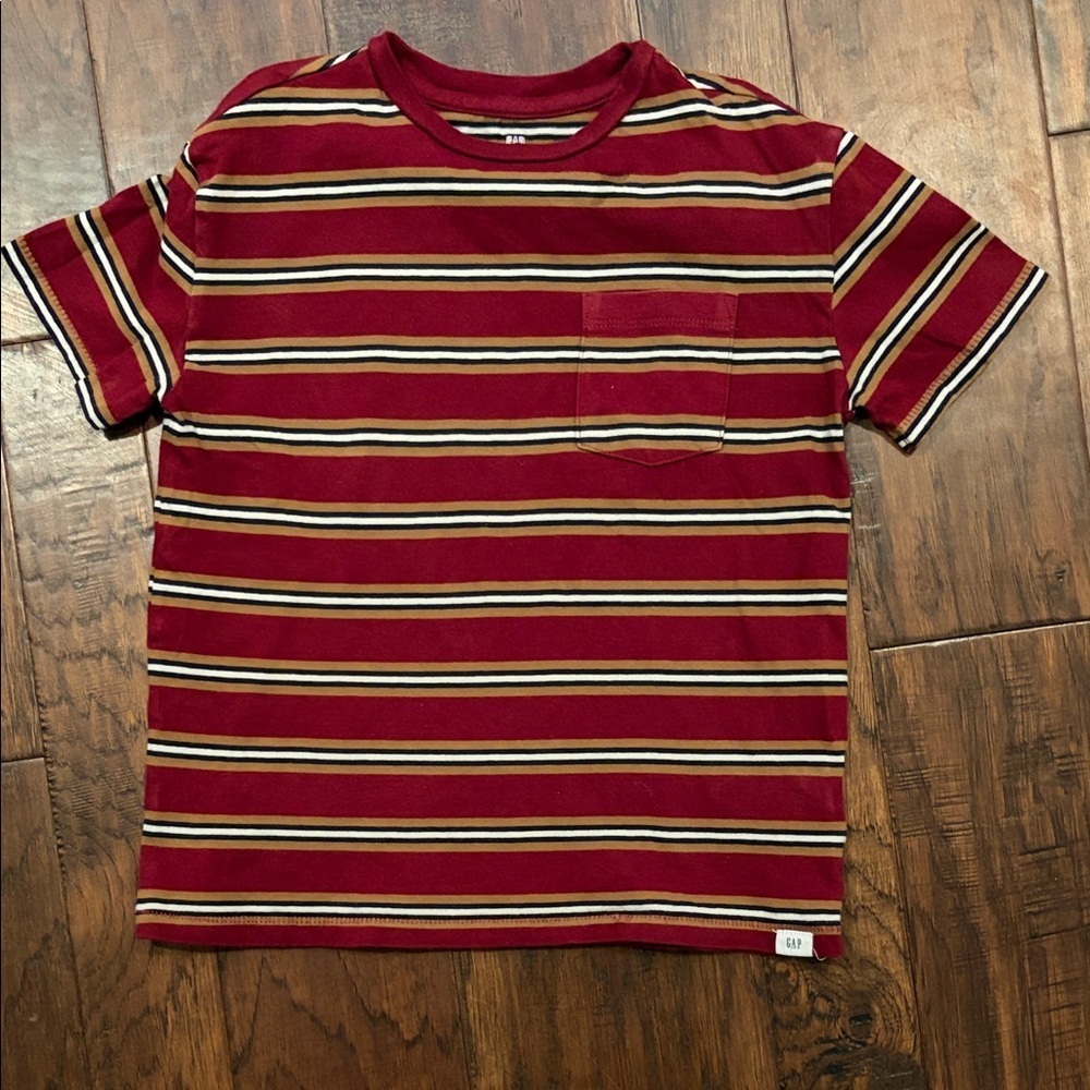 GAP Kids Striped Tee in Red and Yellow